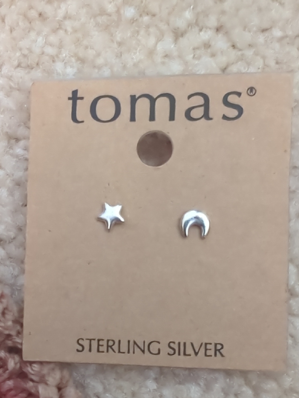 Sterling Silver Moon And Star Earring Set